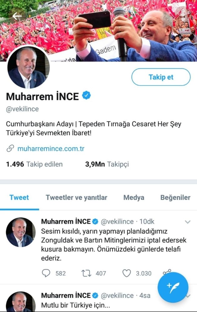 Muharrem İnce’den Bartın ve Zonguldak mitingi açıklaması