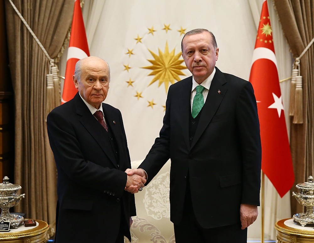 Cumhurbaşkanı Erdoğan, MHP Lideri Bahçeli’yi kabul etti