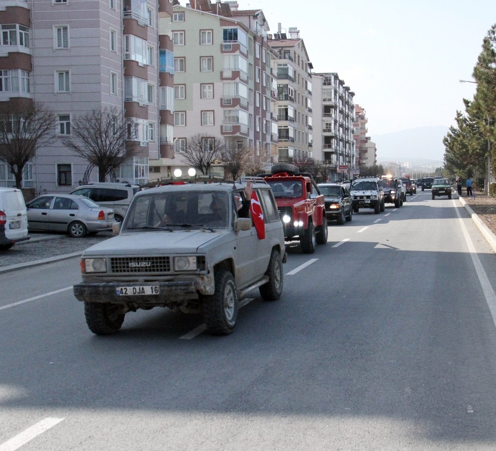 Off-road tutkunları Afrin şehitleri için buluştu