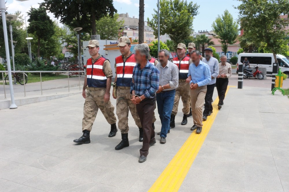 Terör operasyonuna gözaltına alınan 5 kişi adliyeye sevk edildi