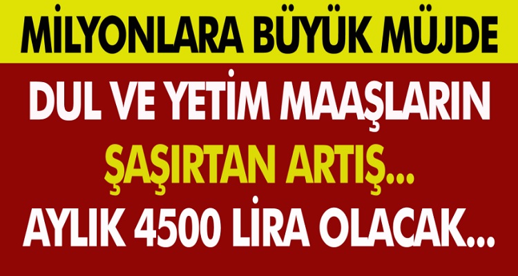 Dul Ve Yetim Maaşlarında Sürpriz Gelişme..! SSK ve BAĞ-KUR Artışı Duyurdu..! 4500 Lira...