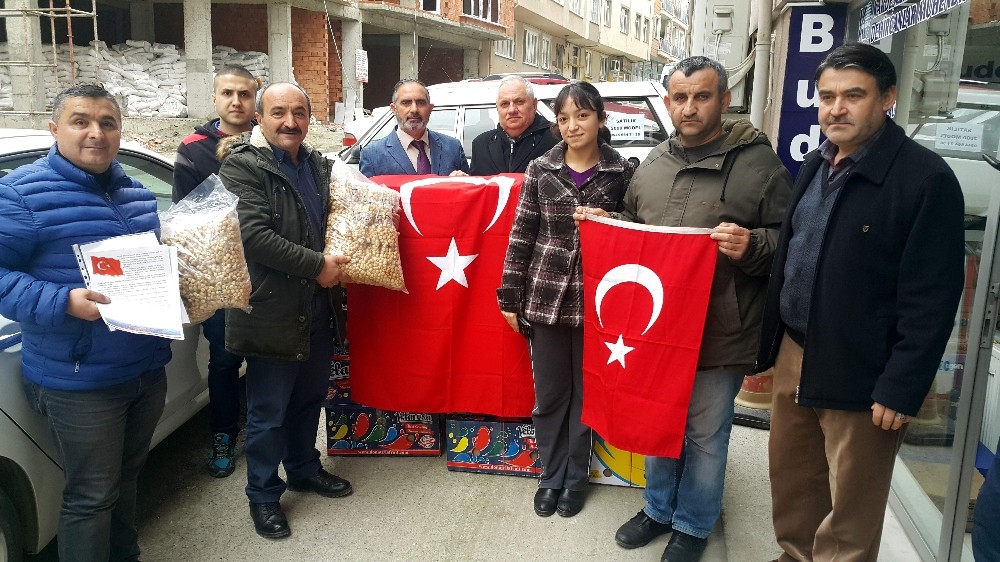 Afrin’de savaşan Mehmetçiğe Sinop’tan fındık