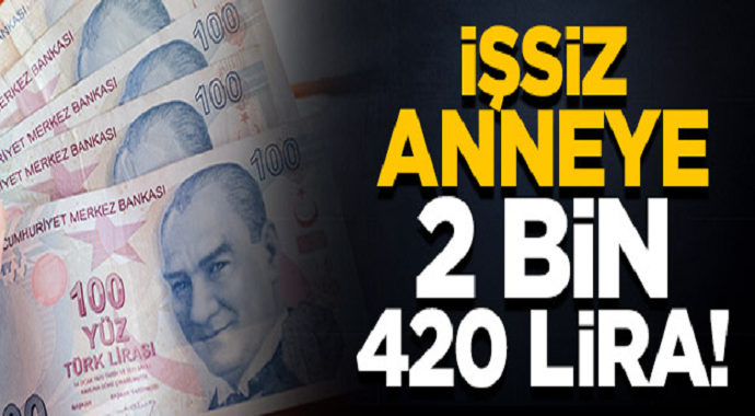 İşsiz Annelere  Devletten Müjde! 2 Bin 420 Lira Destek... İşte Detaylar ve Şartlar