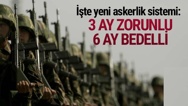 İşte Yeni Askerlik Sistemi: 3 Ay Zorunlu, 6 Ay Bedelli