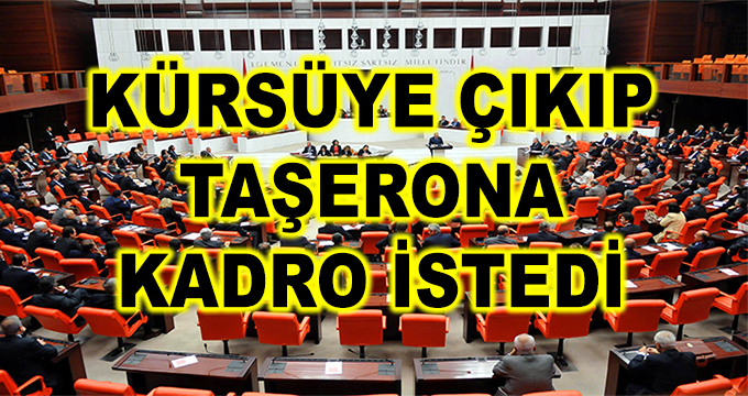 Kürsüye Çıkıp Taşerona Kadro İstedi