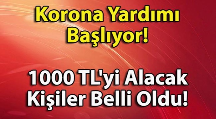 Pandemi Yardımı Başlıyor! 2 Milyon Hane İçin 1.000'er Lira Destek Verilecek