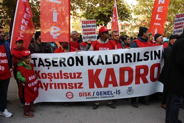 TAŞERON İŞÇİLER KADRO İSTİYOR !