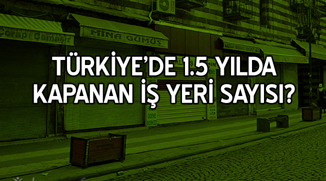 Türkiye'de 1.5 yılda Kapanan İş Yeri Sayısı?