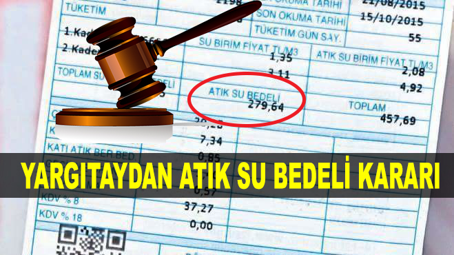 Yargıtaydan Atık Su Bedeli Kararı