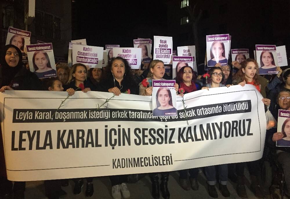 Şişli’de kadın cinayetlerine portakallı protesto