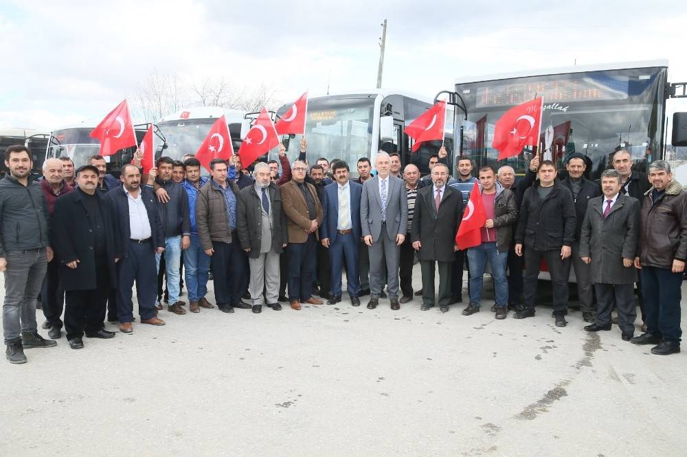 Kütahya özel halk otobüsü işletmecilerinden Mehmetçiğe destek