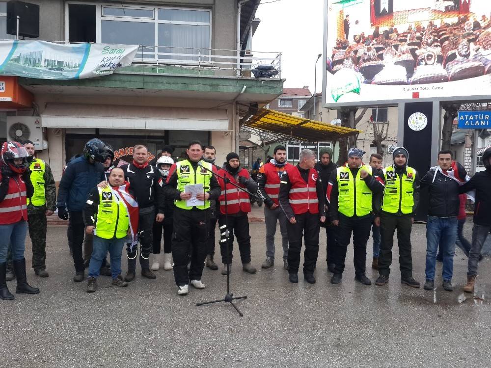 Saraylı Motosikletçiler Afrin şehitlerini andı