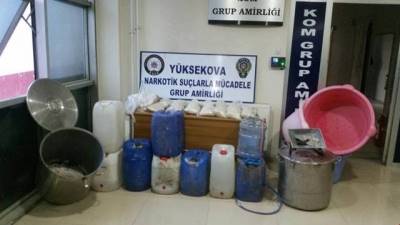 Hakkari Yüksekova'da uyuşturucu operasyonu