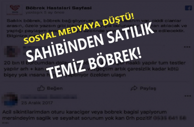 Sahibinden Satılık Temiz Böbrek! Alkol Yok, Sigara Yok