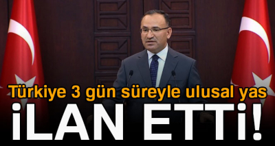 Türkiye 3 gün süreyle ulusal yas ilan etti!