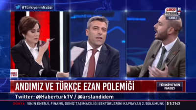 Canlı Yayında Türkçe Ezan ve Andımız Tartışması